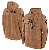 Men's Tampa Bay Buccaneers 2023 Brown Salute to Service Pullover Hoodie,baseball caps,new era cap wholesale,wholesale hats
